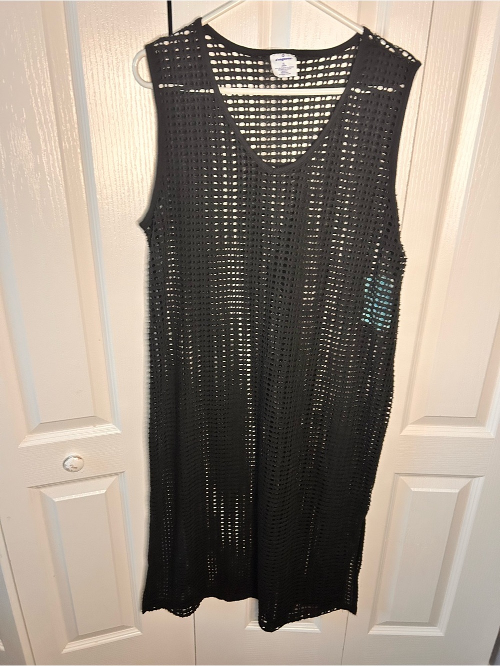 O'Rageous Juniors' Size XL Black Midi Slit Sleeveless Dress Cover Up NWT Stretch